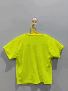 Neon Green Fitted Crop Top