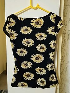 Sunflower Print Top