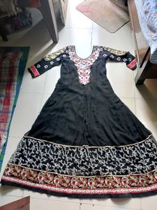 Elegant Black Embroidered gown
