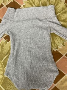 Gray Long Sleeve Bodysuit