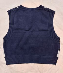 h&amp;m navy argyle sweater vest