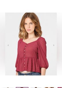 JDY BY ONLYSwiss-Dot Peplum Top