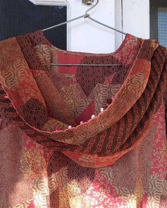 Stitched Salwar Suit Set With Dupatta