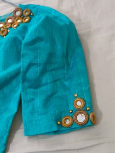 Elegant Turquoise Blouse