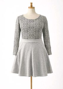 Gray short Skirt with Pockets