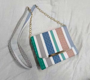 Striped Shoulder Bag