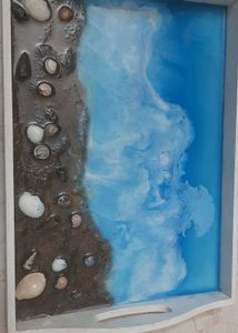 Resin Coffee Table Tray Ocean Theme