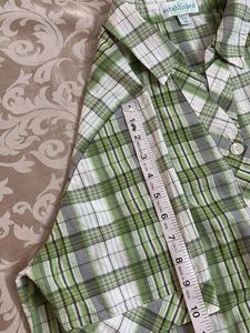 Green Plaid Short Sleeve Top