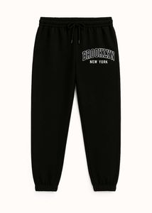 Brooklyn New York Black Sweatpants