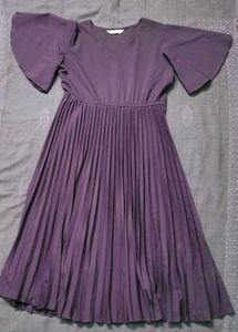 Pleated Midi Dress