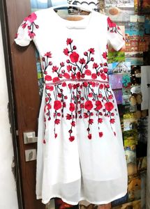 Embroidered Midi Dress