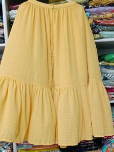 French connection Flowy Mustard Maxi Skirt