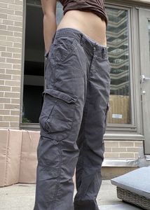 Y2k Grey Dual Tonned Baggy Cargo