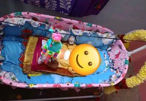 Baby Swing Cradle with  Mosquito Net 0-9 Months