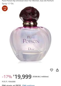 Pure Poison By Dior Empty Bottle