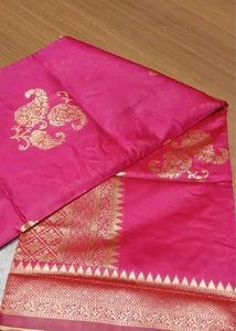 Elegant Pink Banarasi Silk Saree