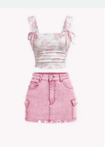 Floral Tie-Strap Crop Top