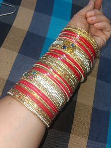 Red & Gold Bangle Set