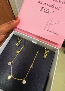 GIVA 925 silver Gold plated Necklace Set
