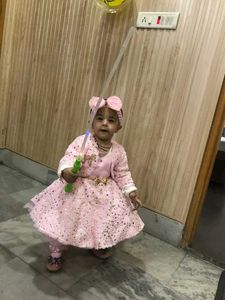 Girls Dress With Shrug And Belt