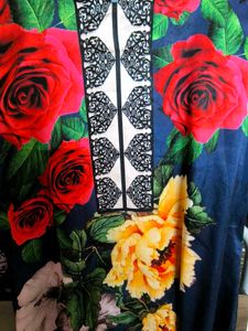 Floral Print satin Kurti Dress