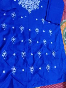 Blue Embroidered Kurta