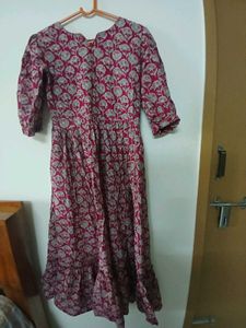 Floral Print Classy 3/4th gown