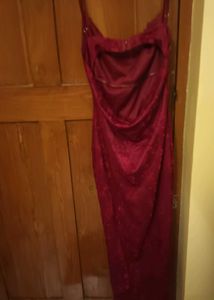 Y2k Vintage Maroon Midi Backless Dress