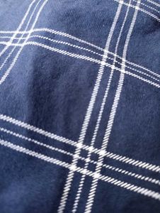 Blue Plaid Button-Down Shirt