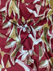 Abstract Floral Fabric - Maroon & Beige