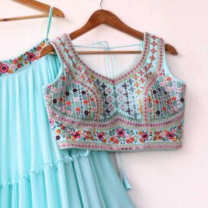 Women Sky Blue 💙😍 Lehenga Choli ❤️