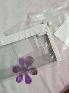 Aesthetic Korean White Transparent College Pouch