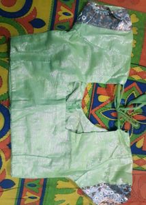 Green Net Saree