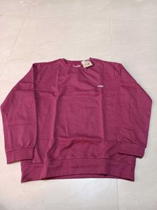 Maroon Crew Neck Sweatshirt, M Size