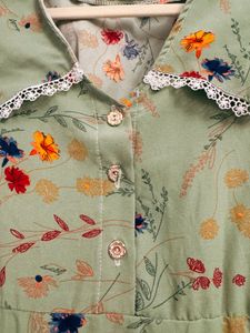 Floral Midi Dress – Soft Silk Fabric