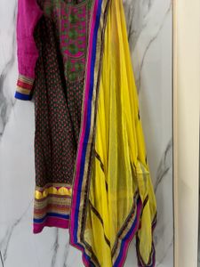 Festive  Anarkali Three Piece Set