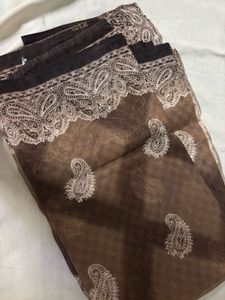 Brown Saree