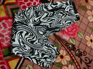 Zebra Print Cargo With Black Belt