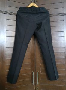John Player Charcoal Black Viscose Formal Trouser