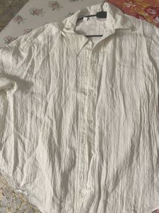 Off White Crinkled H&amp;M Shirt