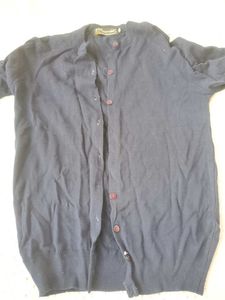 Vintage Navy Button-Down Cardigan