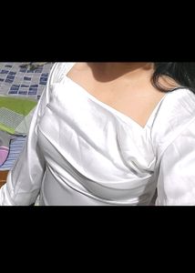 White Strechable Top For Women