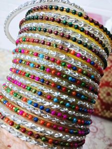 2 Durgen Chudi With Multiple Colour Beeds Work