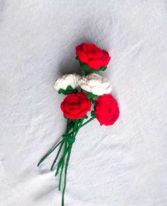 Crochet Red Roses