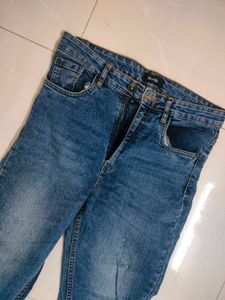 Dark Blue Torn Skinny Zudio Jeans For Women