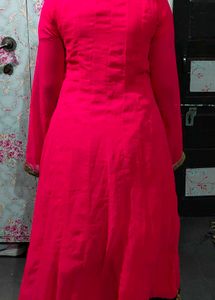 💖 Royal Pink Indo-Western Anarkali Dress 💖