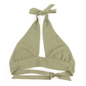 H&amp;M Olive Green Halter Neck Top