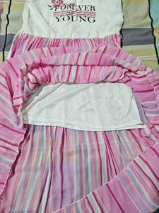 Pink Striped Maxi Dress