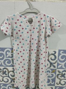 Cute Girls' Heart Print Top