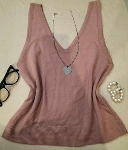 Dusty Rose Knit Tank
